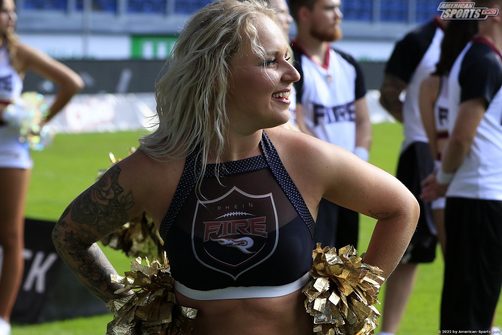 ELF: Die Pyromaniacs Cheerleader beim Heimspiel von Rhein Fire gegen die Frankfurt Galaxy am 21.08.2022