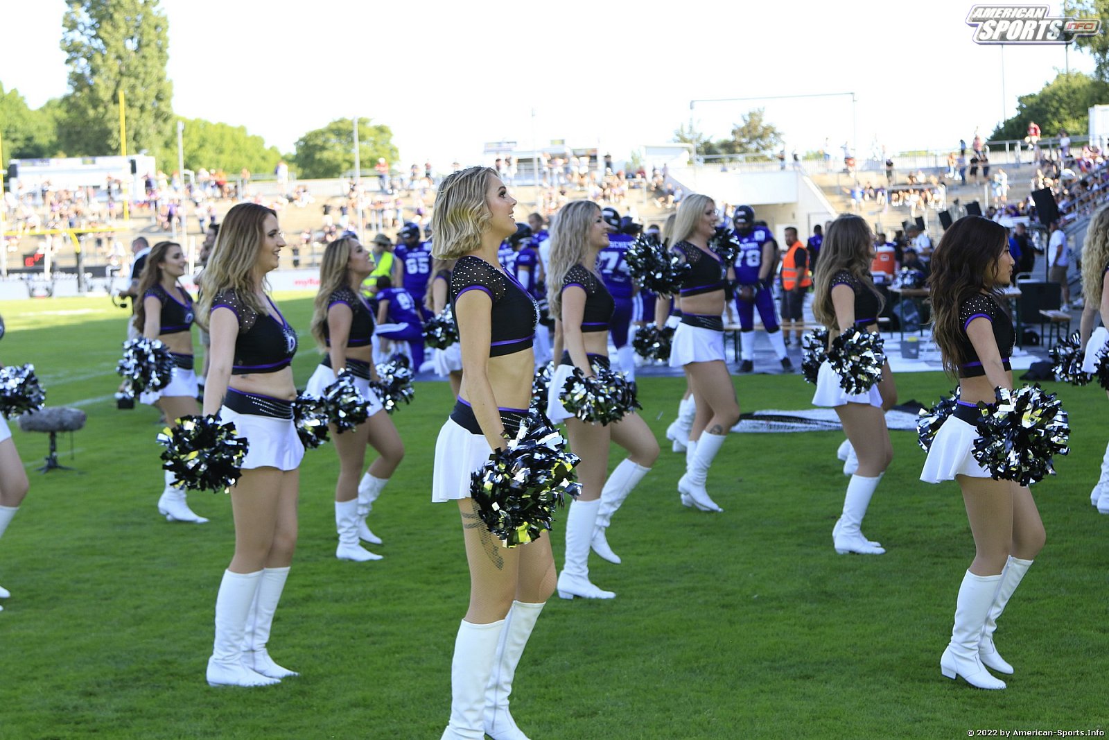 Die Frankfurt Galaxy Dancers beim Heimspiel gegen die Cologne Centurions am 18.07.2022