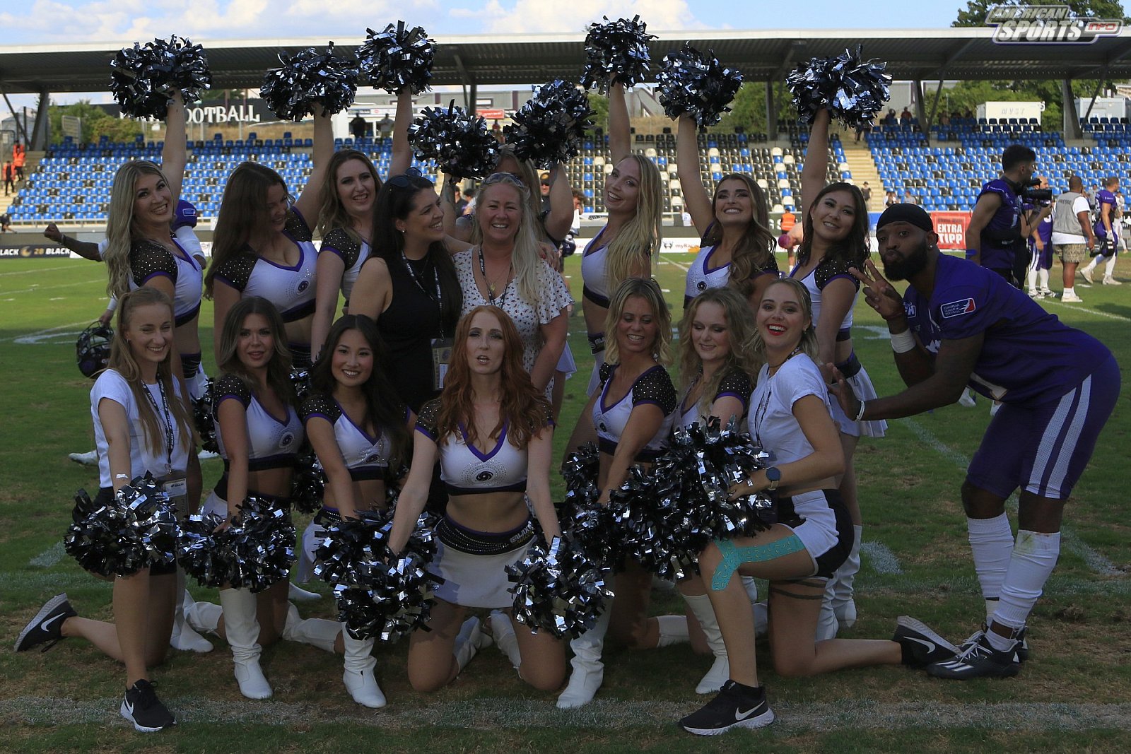 Die Frankfurt Galaxy Dancers beim Heimspiel gegen die Vienna Vikings am 14.08.2022