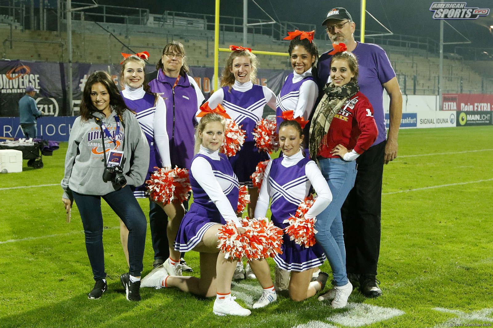 Die Frankfurt Universe Cheerleader beim Heimspiel gegen die Hildesheim Invaders am 21.09.2019