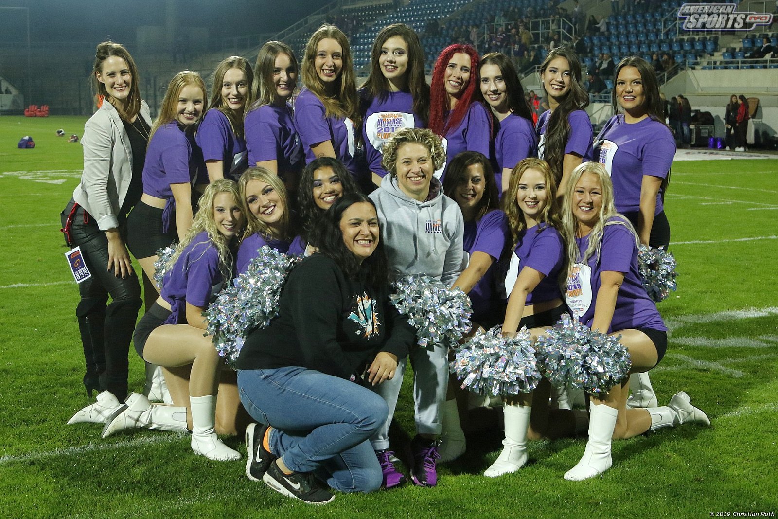 Die Frankfurt Universe Cheerleader beim Heimspiel gegen die Hildesheim Invaders am 21.09.2019