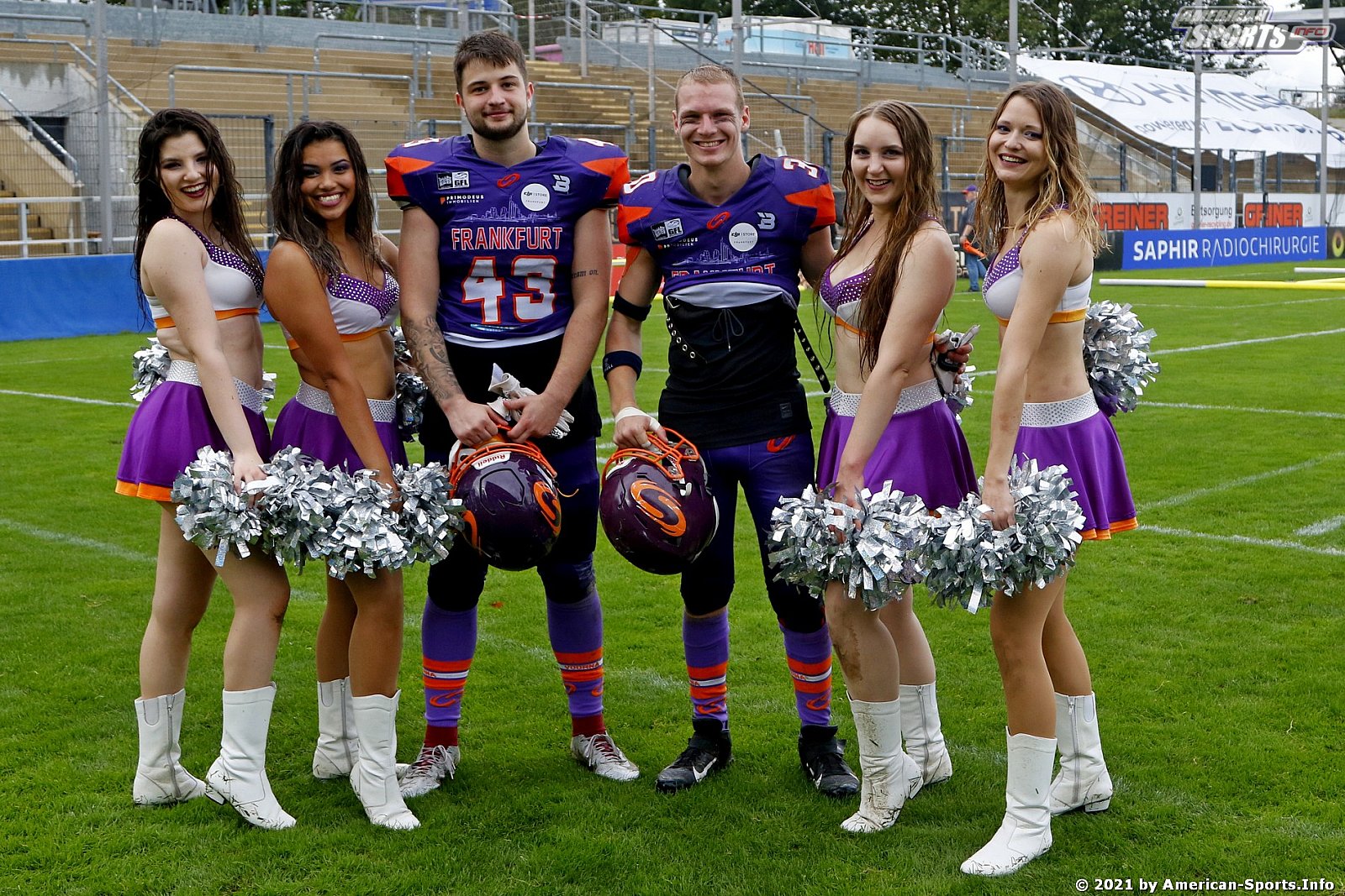 Die Frankfurt Universe Cheerleader beim Heimspiel gegen die Munich Cowboys am 29.08.2021