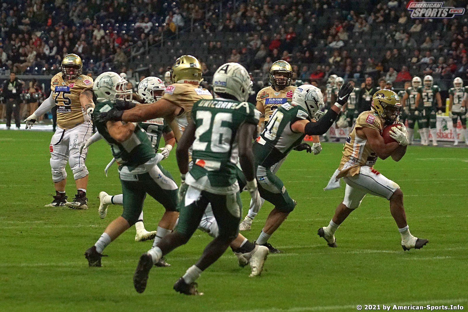 Sharkwater Germanbowl XLII Dresden Monarchs vs Schwäbisch Hall Unicorns 28:19 09.10.2021