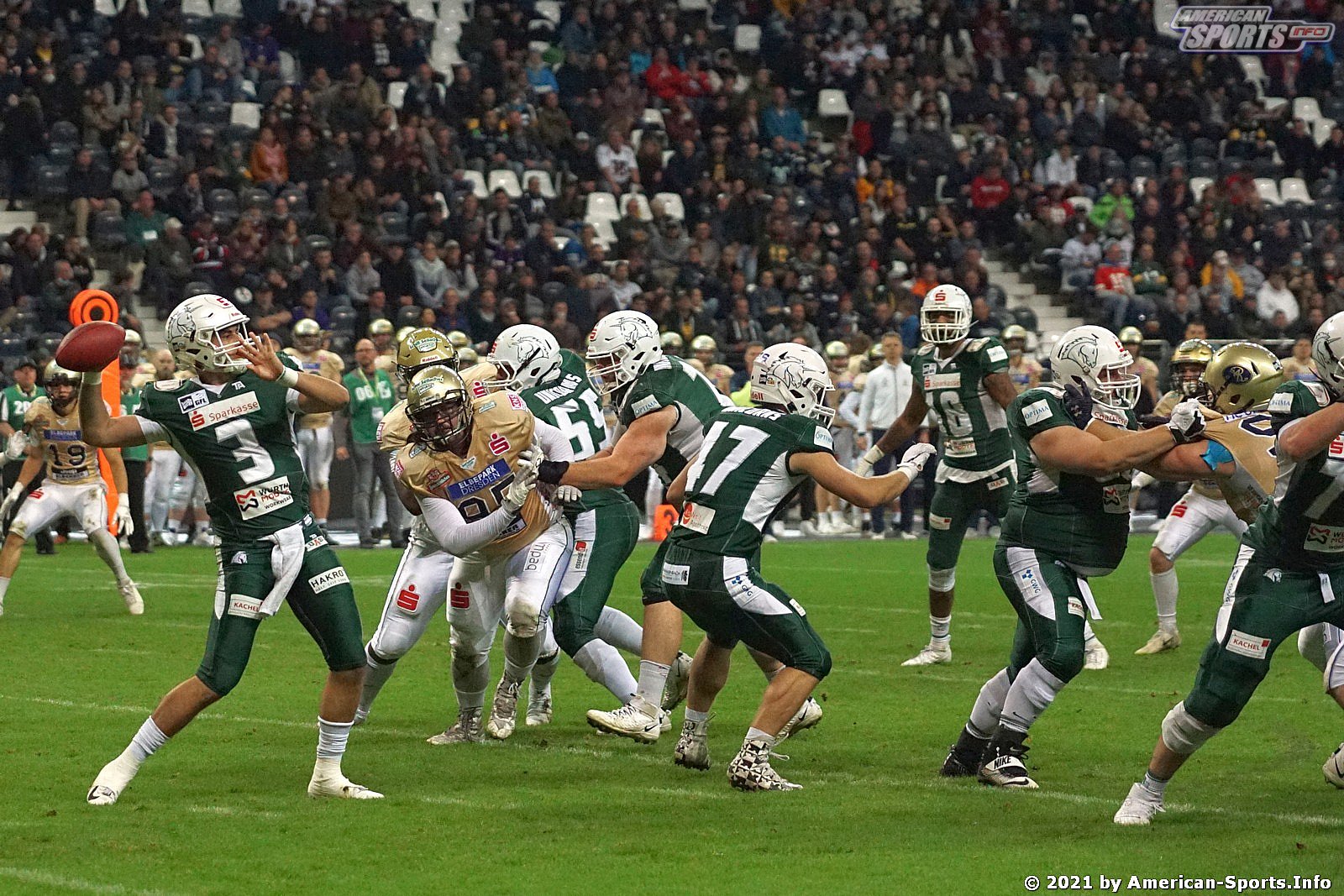 Sharkwater Germanbowl XLII Dresden Monarchs vs Schwäbisch Hall Unicorns 28:19 09.10.2021