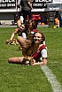ELF: Die Pyromaniacs Cheerleader beim Heimspiel von Rhein Fire gegen die Hamburg Sea Devils am 25.07.2022