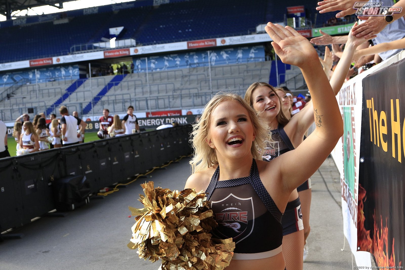 ELF: Die Pyromaniacs Cheerleader beim Heimspiel von Rhein Fire gegen die Frankfurt Galaxy am 21.08.2022