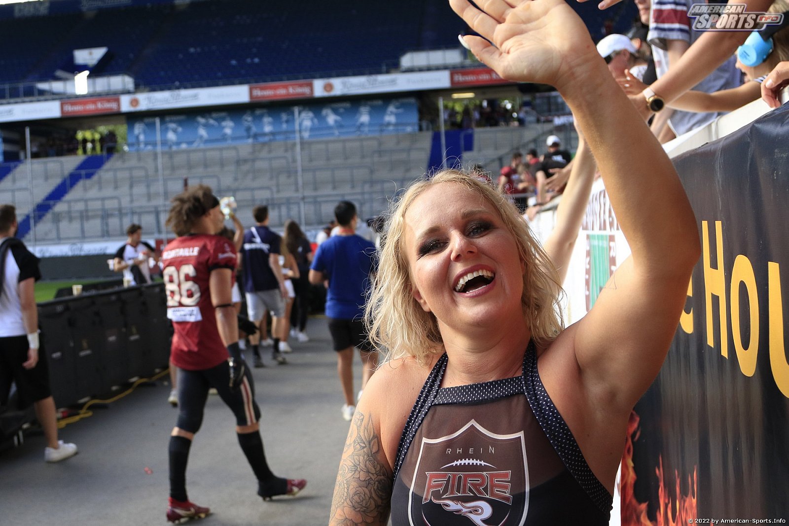 ELF: Die Pyromaniacs Cheerleader beim Heimspiel von Rhein Fire gegen die Frankfurt Galaxy am 21.08.2022