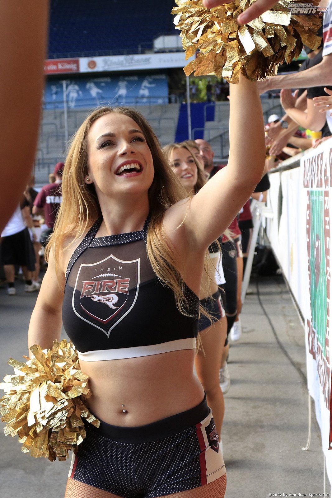 ELF: Die Pyromaniacs Cheerleader beim Heimspiel von Rhein Fire gegen die Frankfurt Galaxy am 21.08.2022