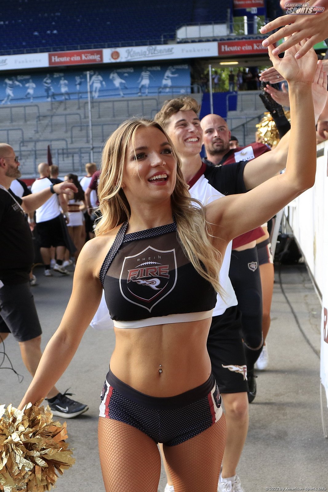 ELF: Die Pyromaniacs Cheerleader beim Heimspiel von Rhein Fire gegen die Frankfurt Galaxy am 21.08.2022
