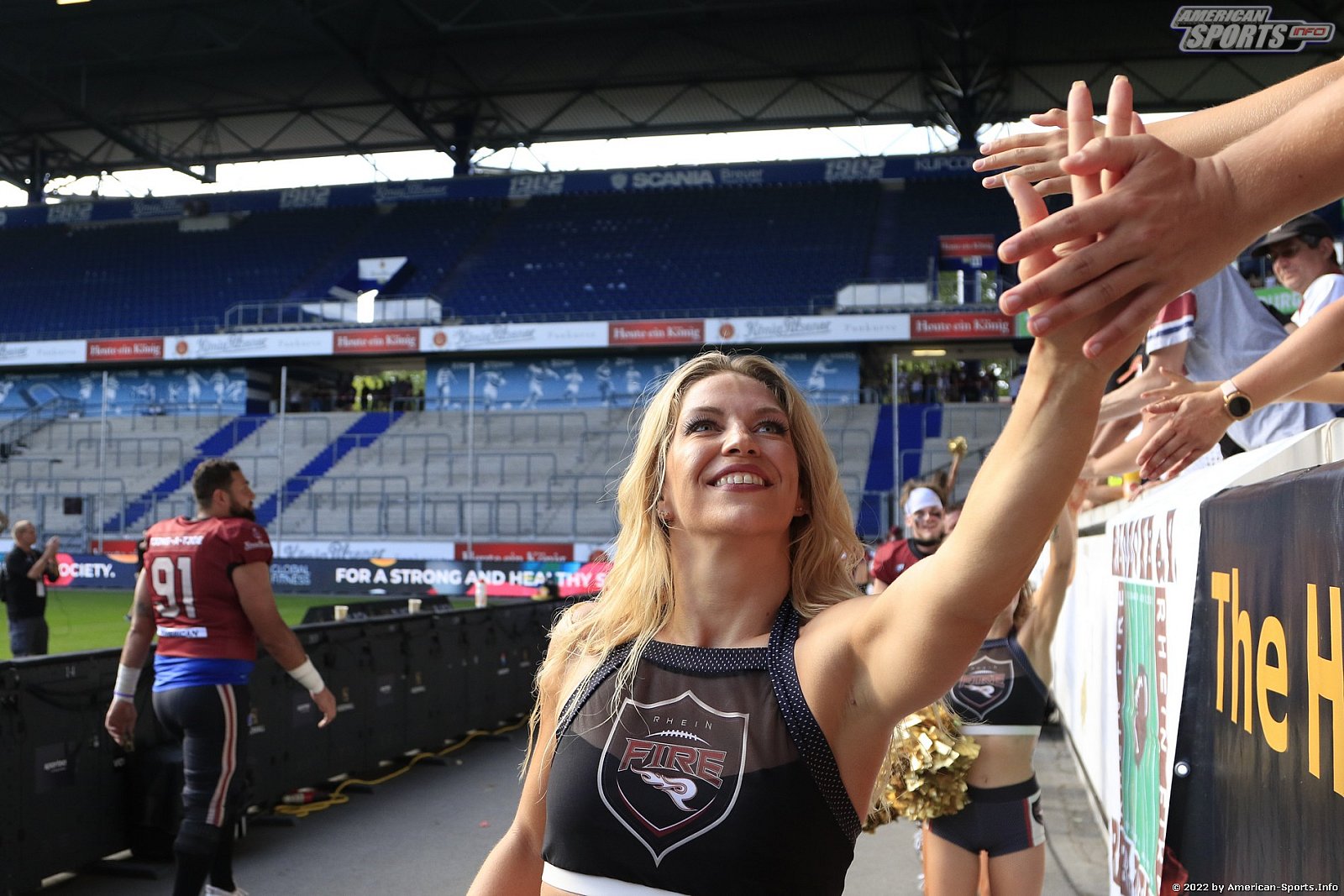ELF: Die Pyromaniacs Cheerleader beim Heimspiel von Rhein Fire gegen die Frankfurt Galaxy am 21.08.2022