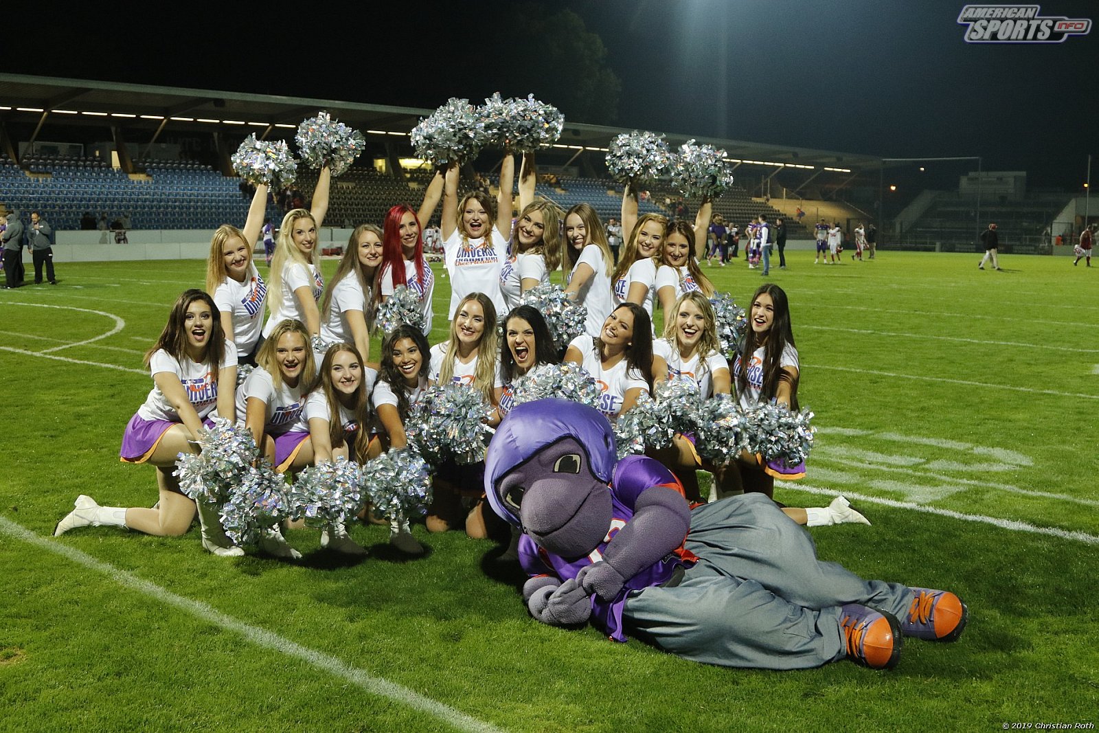 Die Frankfurt Universe Cheerleader beim Heimspiel gegen die Marburg Mercenaries am 07.09.2019