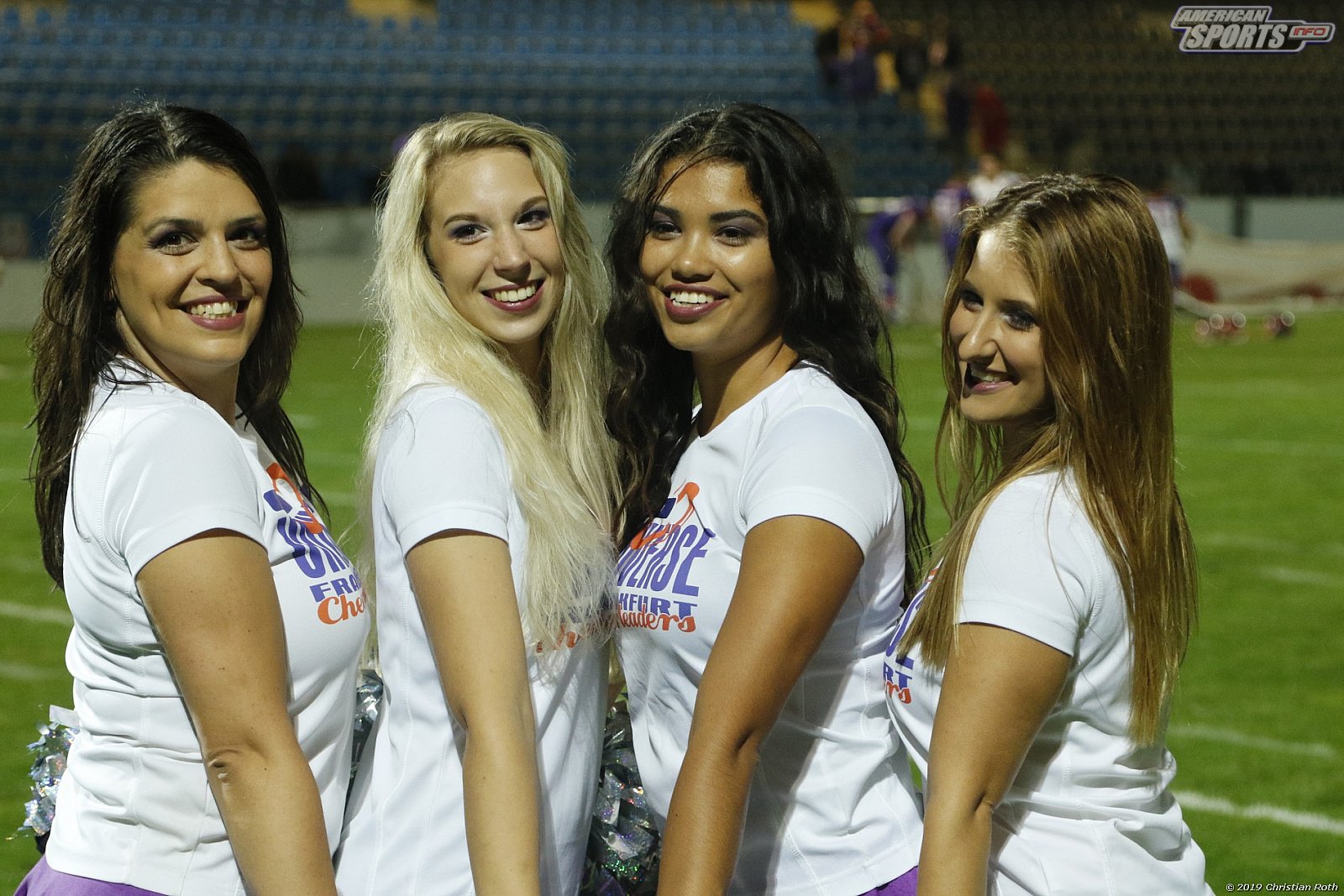 Die Frankfurt Universe Cheerleader beim Heimspiel gegen die Marburg Mercenaries am 07.09.2019