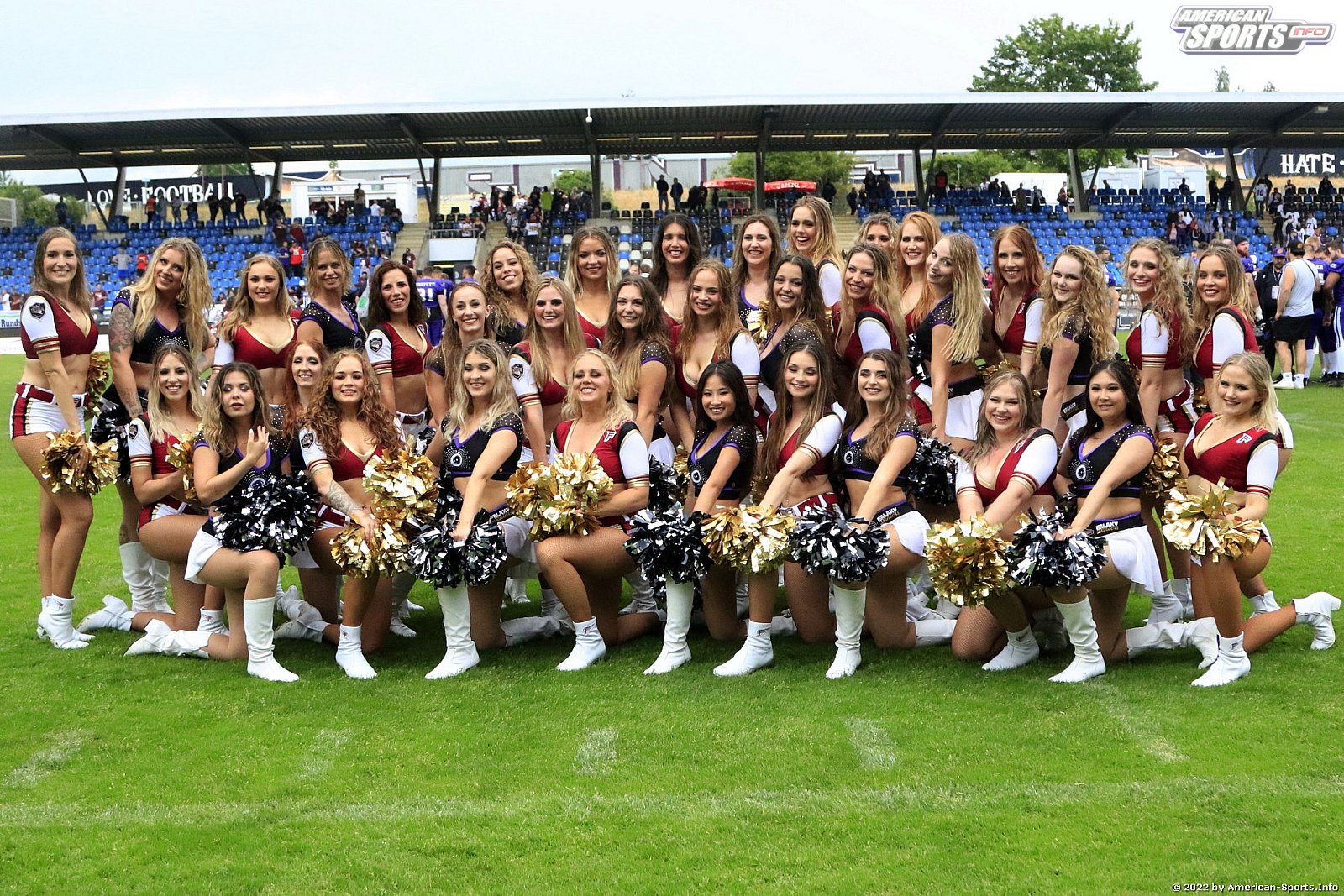 Die Cheerleader beim Spiel Frankfurt Galaxy vs Rhein Fire am 05.06.2022