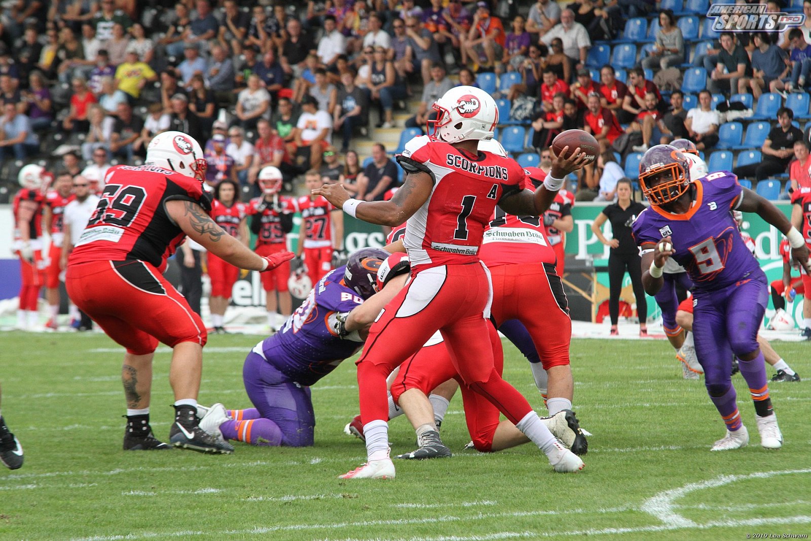 GFL Süd: Frankfurt Universe vs Stuttgart Scorpions 51:12 18.08.2019 Galerie 2