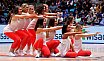 Das Frankfurt Skyliners Danceteam beim BBL Pokal Heimspiel gegen die Basketball Löwen Braunschweig am 22.12.2018