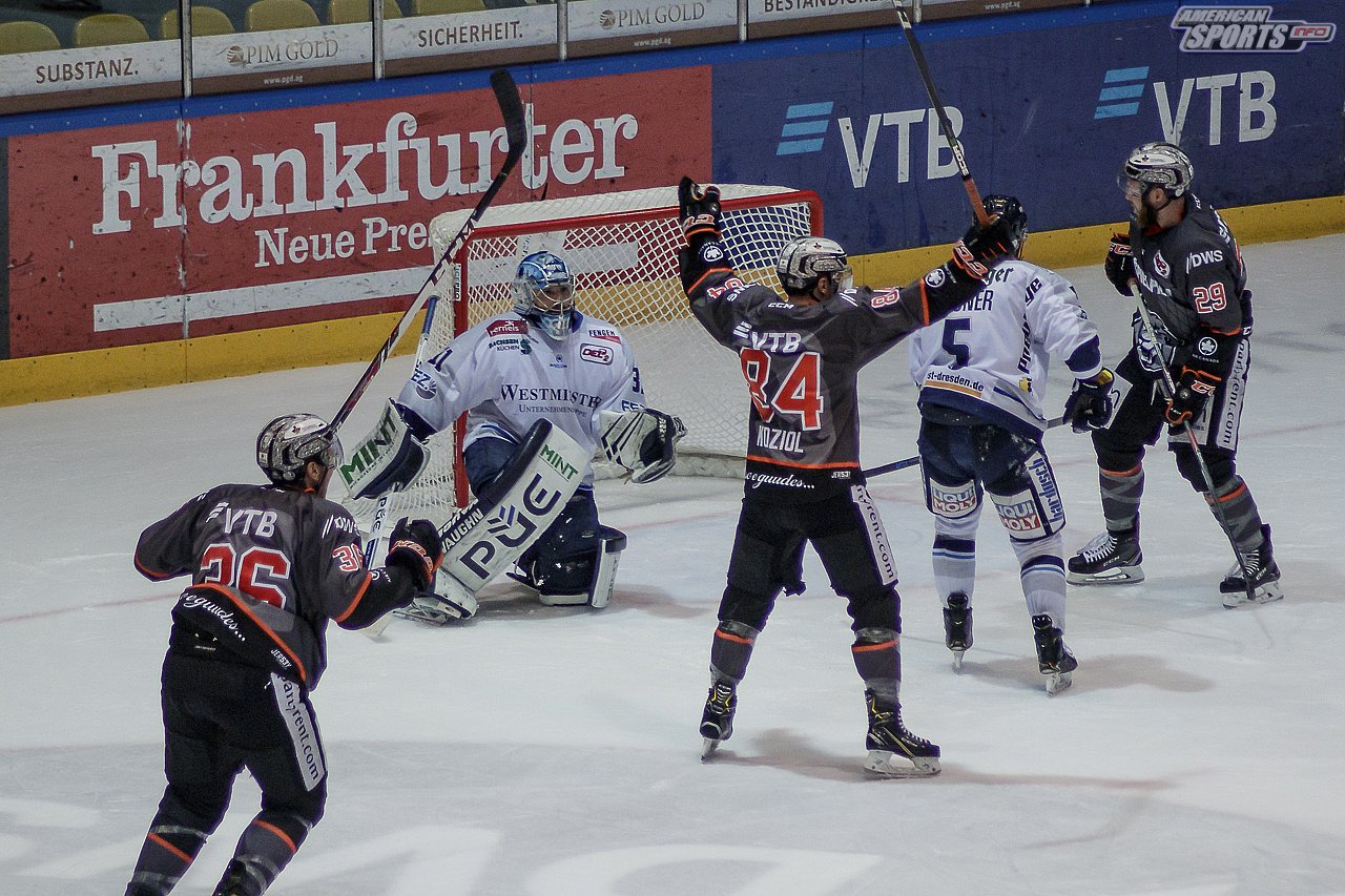 DEL2: Löwen Frankfurt vs. Dresdner Eislöwen 4:1 03.04.2019