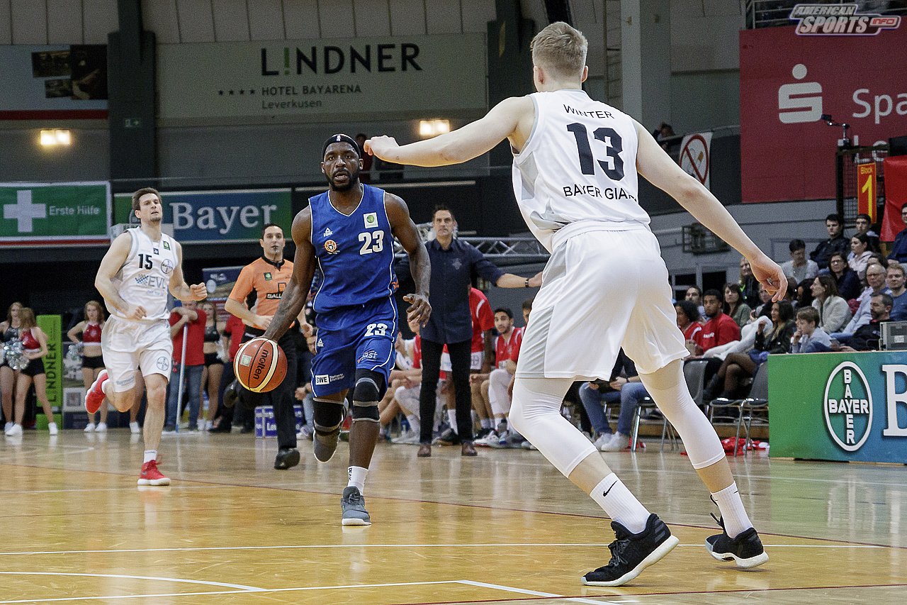 ProB Basketball: Bayer Giants Leverkusen vs. Basketball Löwen Erfurt 103:75 23.02.2019