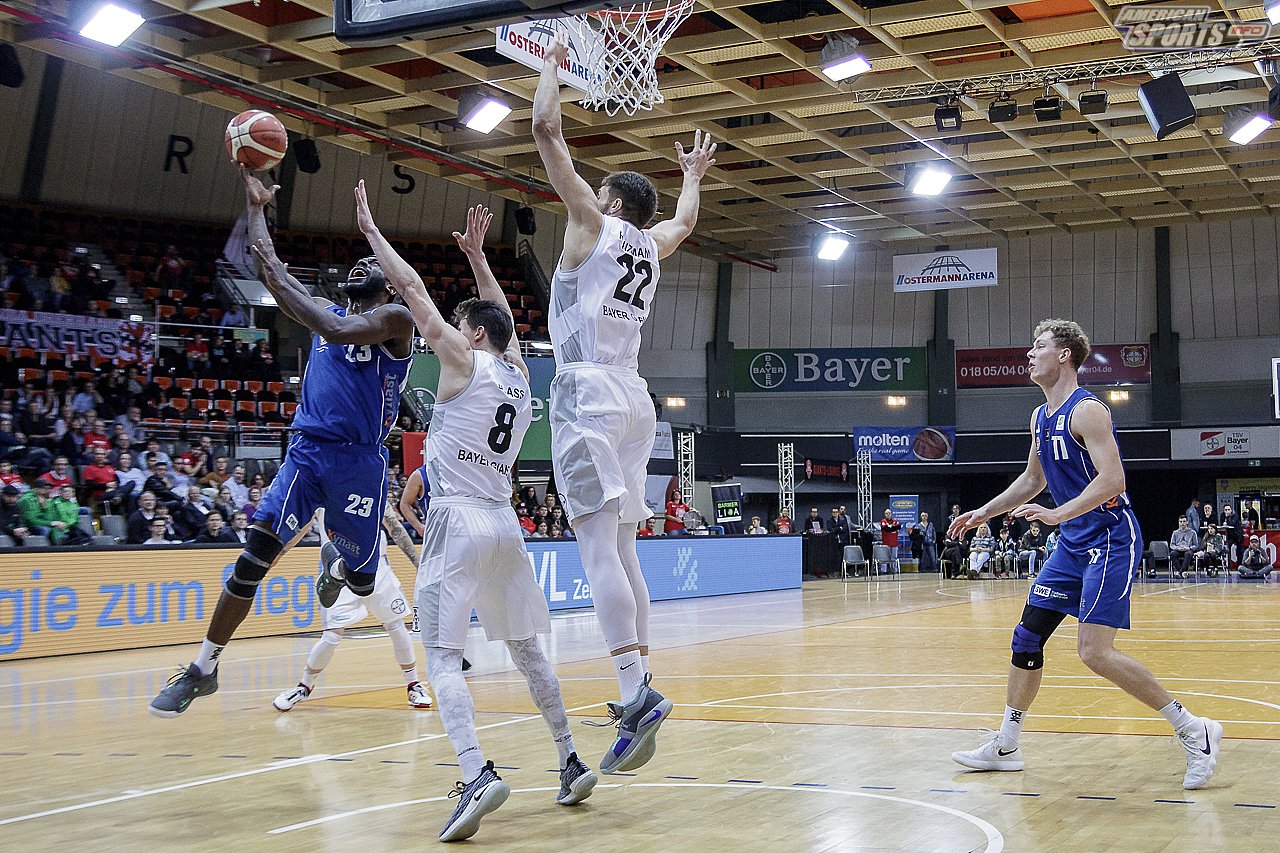 ProB Basketball: Bayer Giants Leverkusen vs. Basketball Löwen Erfurt 103:75 23.02.2019