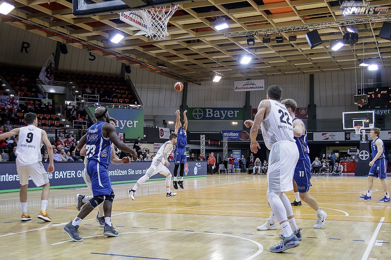 ProB Basketball: Bayer Giants Leverkusen vs. Basketball Löwen Erfurt 103:75 23.02.2019