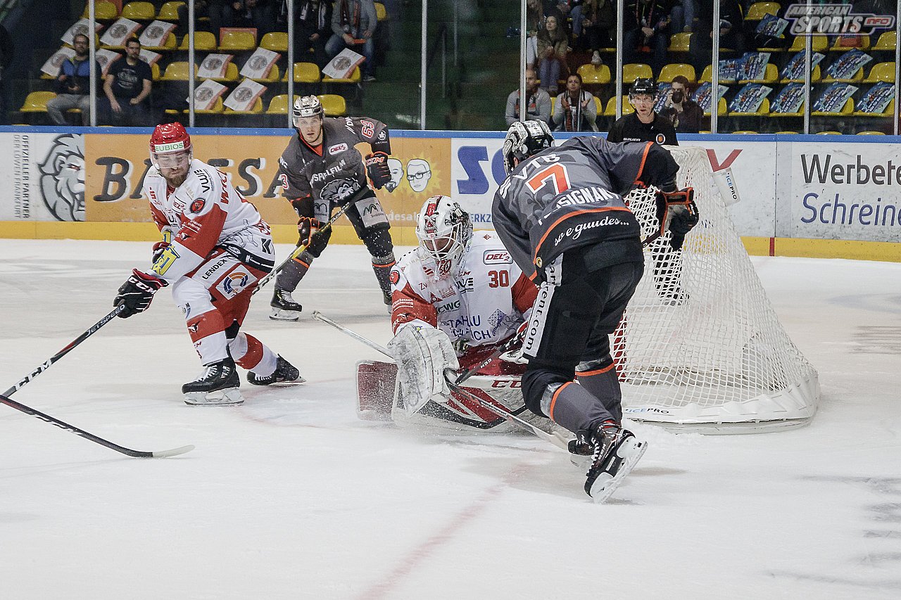 DEL2: Löwen Frankfurt vs. Eispiraten Crimmitschau 7:4 26.03.2019