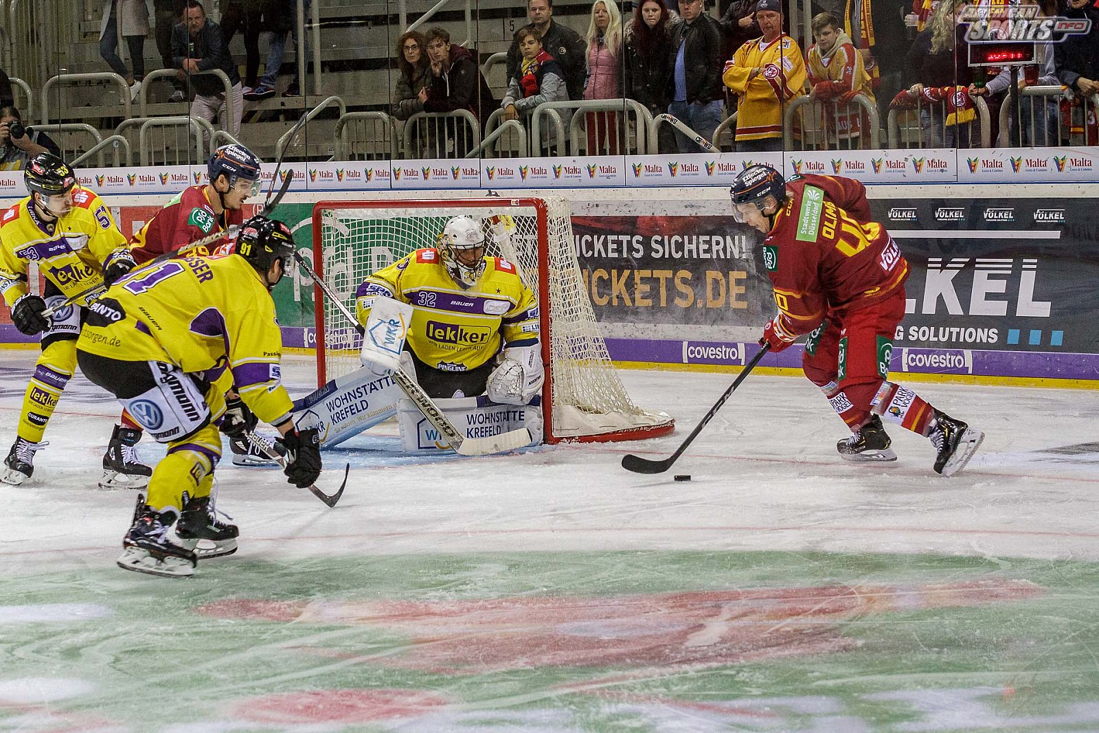 DEL: Düsseldorfer EG vs Krefeld Pinguine 3:4 OT 02.10.2018