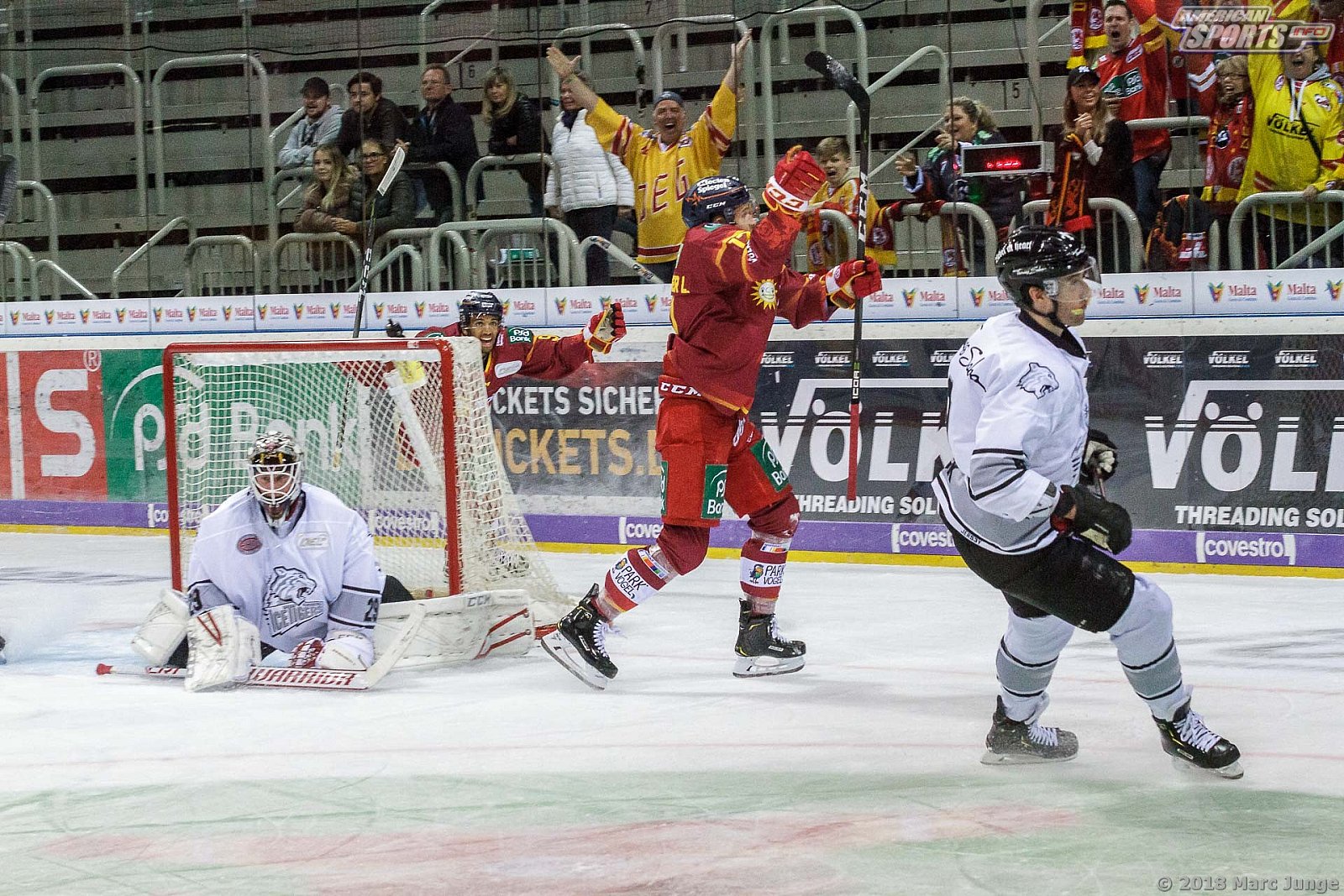 DEL Düsseldorfer EG vs Thomas Sabo Icetigers Nürnberg 4:3 OT