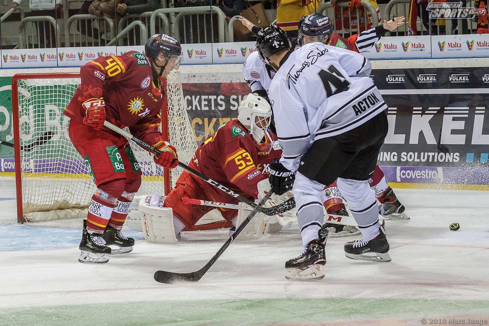 DEL Düsseldorfer EG vs Thomas Sabo Icetigers Nürnberg 4:3 OT
