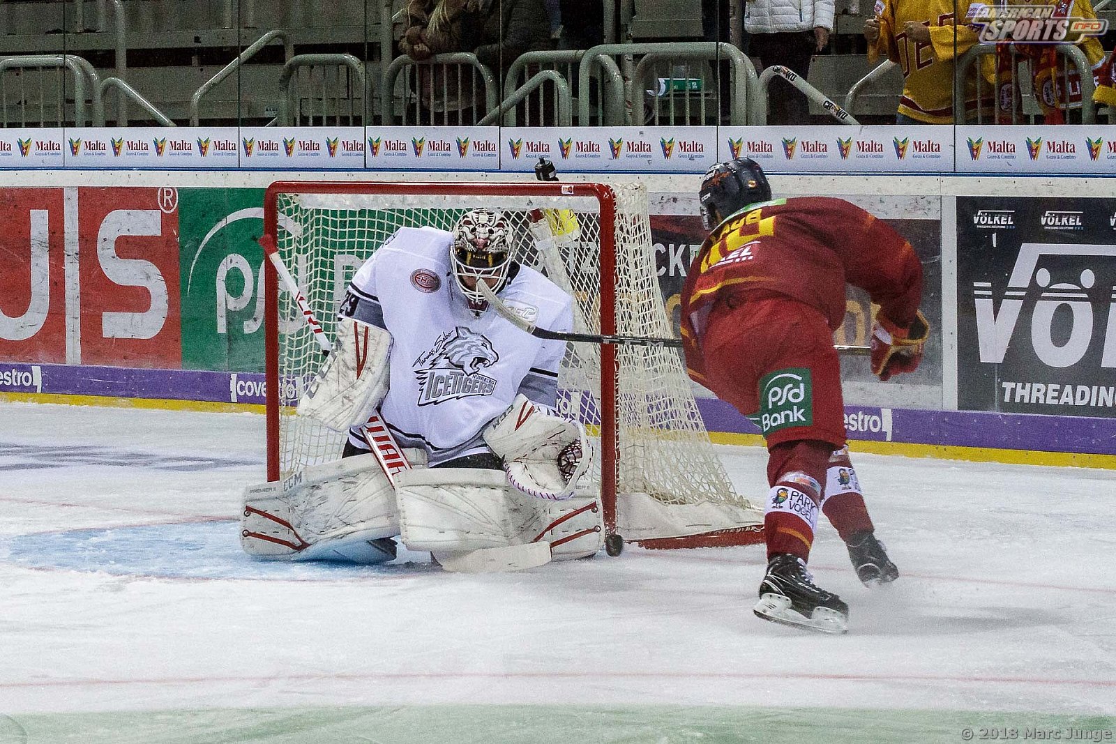 DEL Düsseldorfer EG vs Thomas Sabo Icetigers Nürnberg 4:3 OT