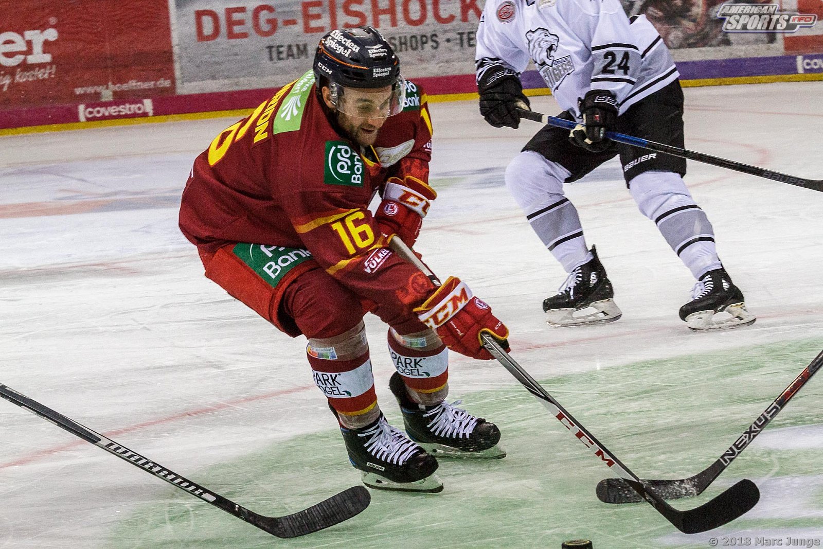 DEL Düsseldorfer EG vs Thomas Sabo Icetigers Nürnberg 4:3 OT