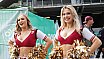 ELF: Die Pyromaniacs Cheerleader beim Heimspiel von Rhein Fire gegen die Hamburg Seadevils am  13.08.2023