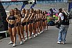 Die Rhein Fire Pyromaniacs und die Frankfurt Galaxy Dancers beim Halbfinale in Duisburg am 17.09.2023