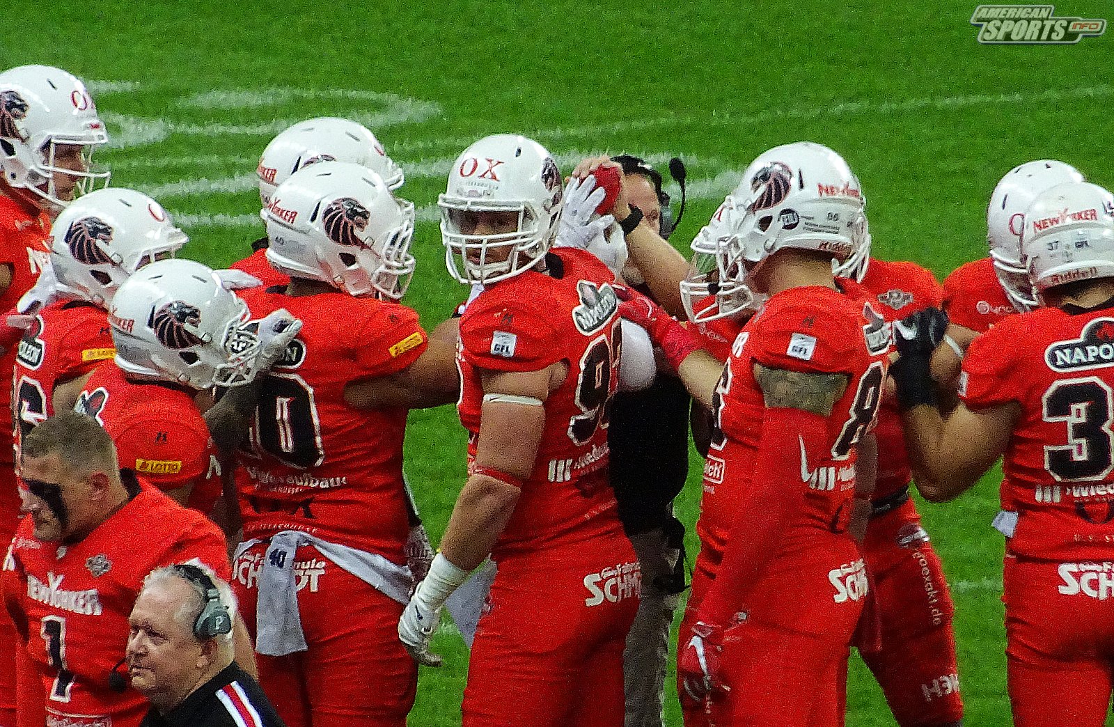 German Bowl XLI New Yorker Lions Braunschweig vs. Schwäbisch Hall Unicorns 10:07  12.10.19 Tribünensicht