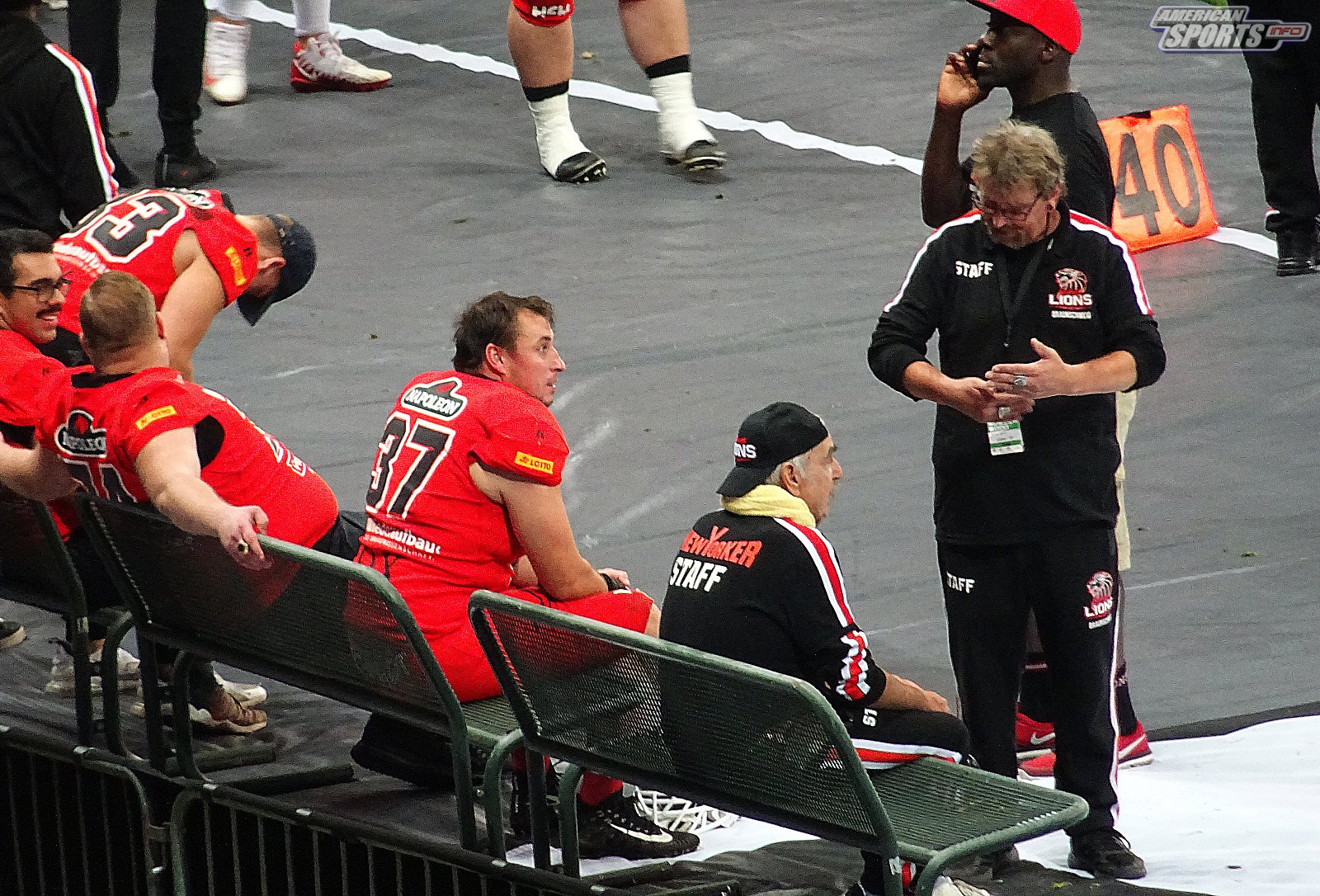 German Bowl XLI New Yorker Lions Braunschweig vs. Schwäbisch Hall Unicorns 10:07  12.10.19 Tribünensicht