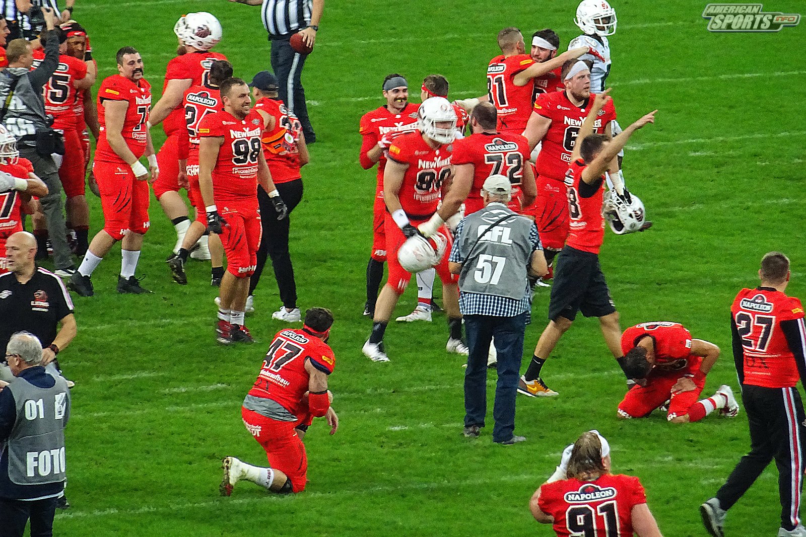 German Bowl XLI New Yorker Lions Braunschweig vs. Schwäbisch Hall Unicorns 10:07  12.10.19 Tribünensicht