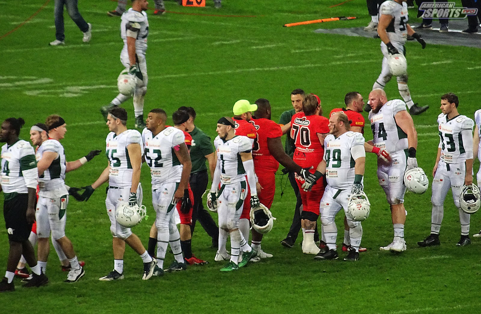 German Bowl XLI New Yorker Lions Braunschweig vs. Schwäbisch Hall Unicorns 10:07  12.10.19 Tribünensicht