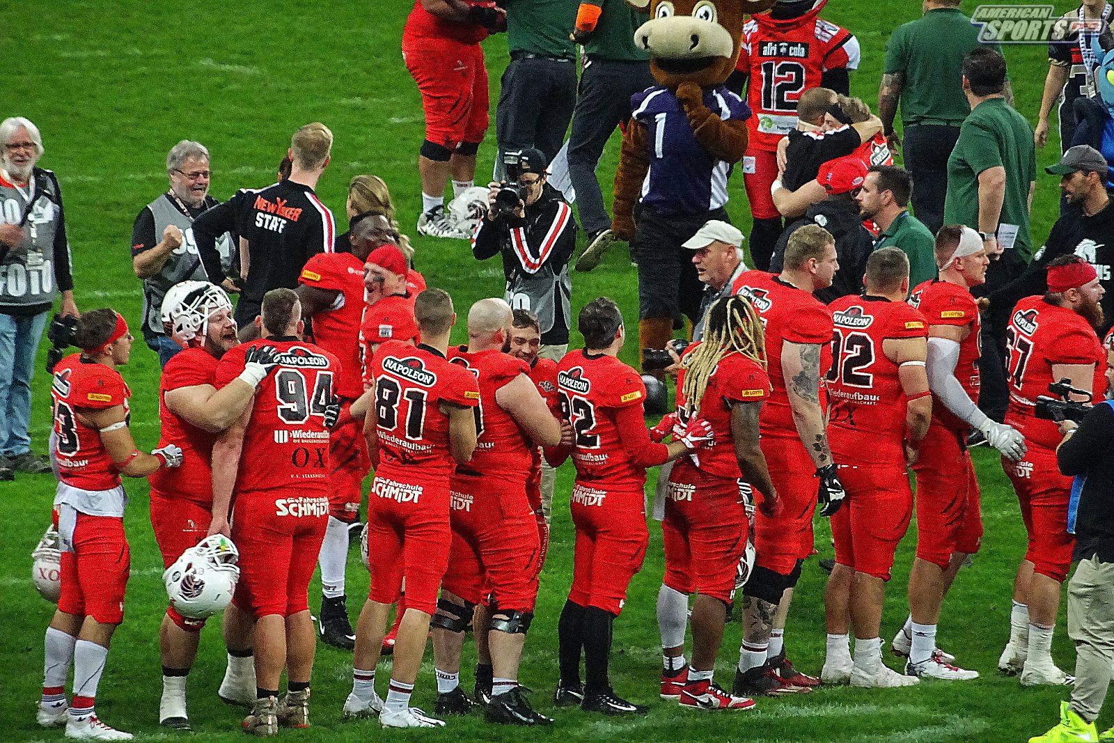 German Bowl XLI New Yorker Lions Braunschweig vs. Schwäbisch Hall Unicorns 10:07  12.10.19 Tribünensicht