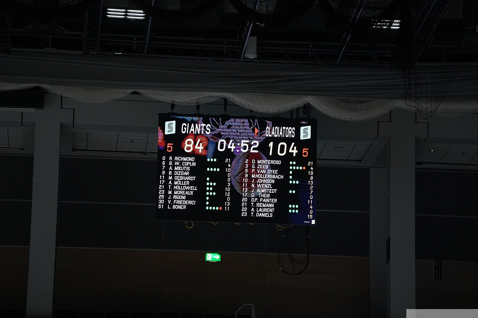 Pro A: ART Giants Düsseldorf vs RÖMERSTROM Gladiators Trier 84:104 23.12.2022 