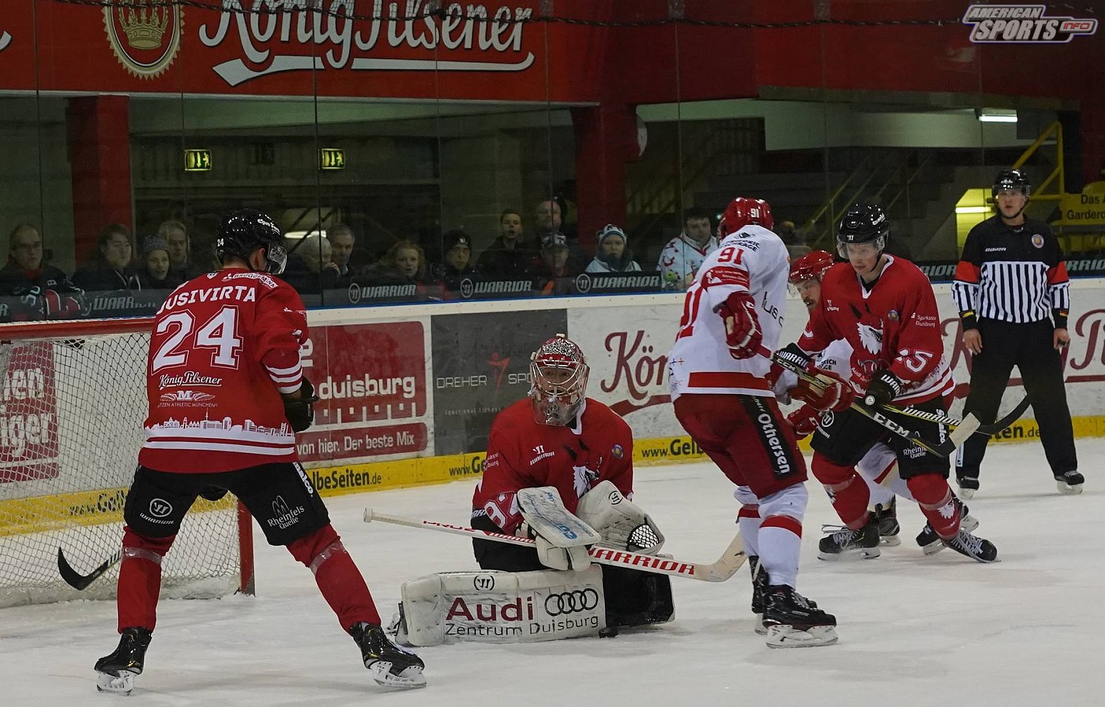 Oberliga Eishockey: Füchse Duisburg vs Hannover Scorpions 1:3 26.12.2018