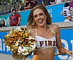 ELF: Die Pyromaniacs Cheerleader beim Spiel Rhein Fire vs Hamburg SeaDevils am 15.06.2025