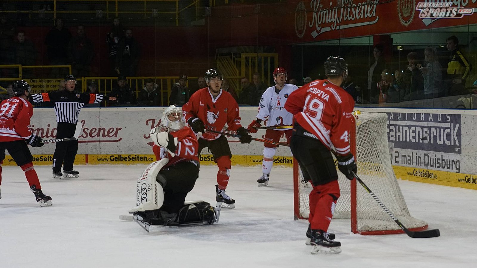 Oberliga Eishockey: Füchse Duisburg vs. Hannover Scorpions 2:5 28.09.2018