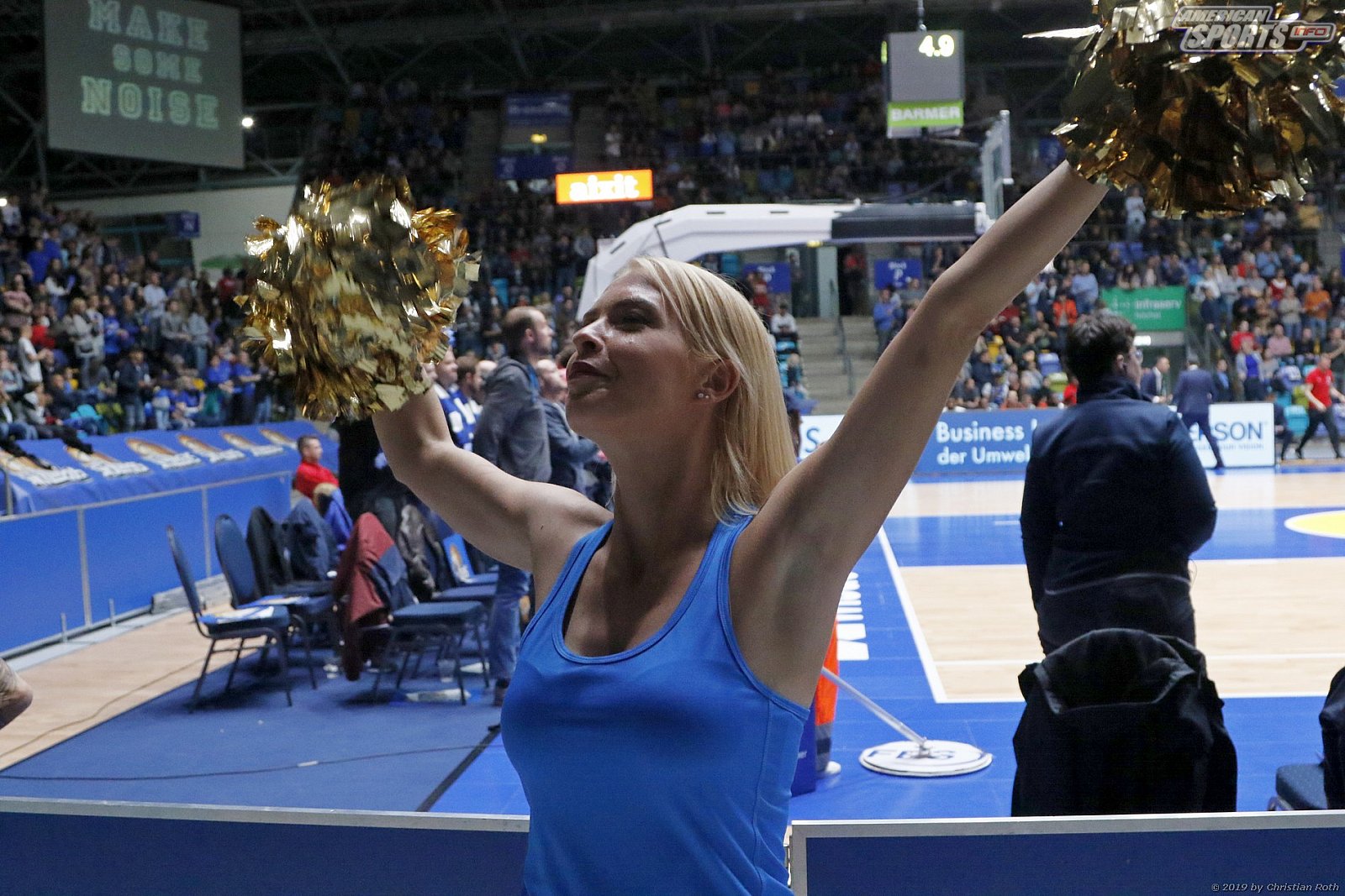 Das Skyliners Danceteam beim Heimspiel gegen den FC Bayern München Basketball am 06.10.2019