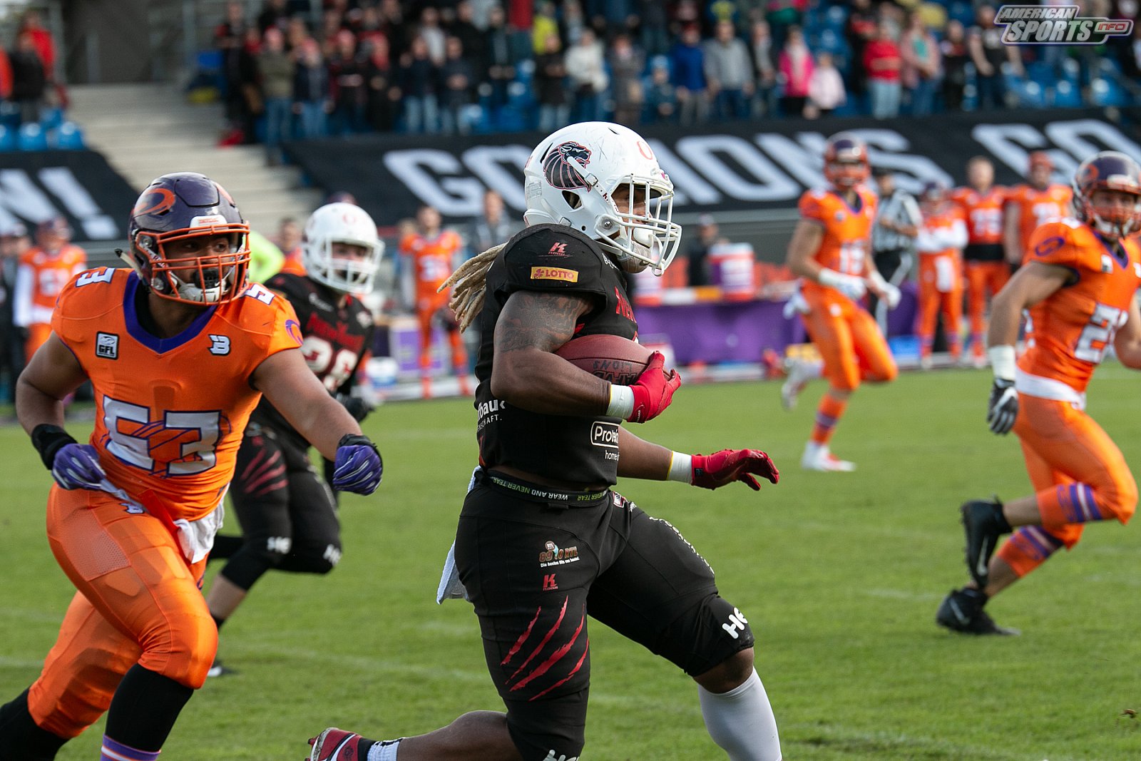 Playoff Halbfinale New Yorker Lions Braunschweig vs. Frankfurt Universe 36:18 29.09.19 (1)