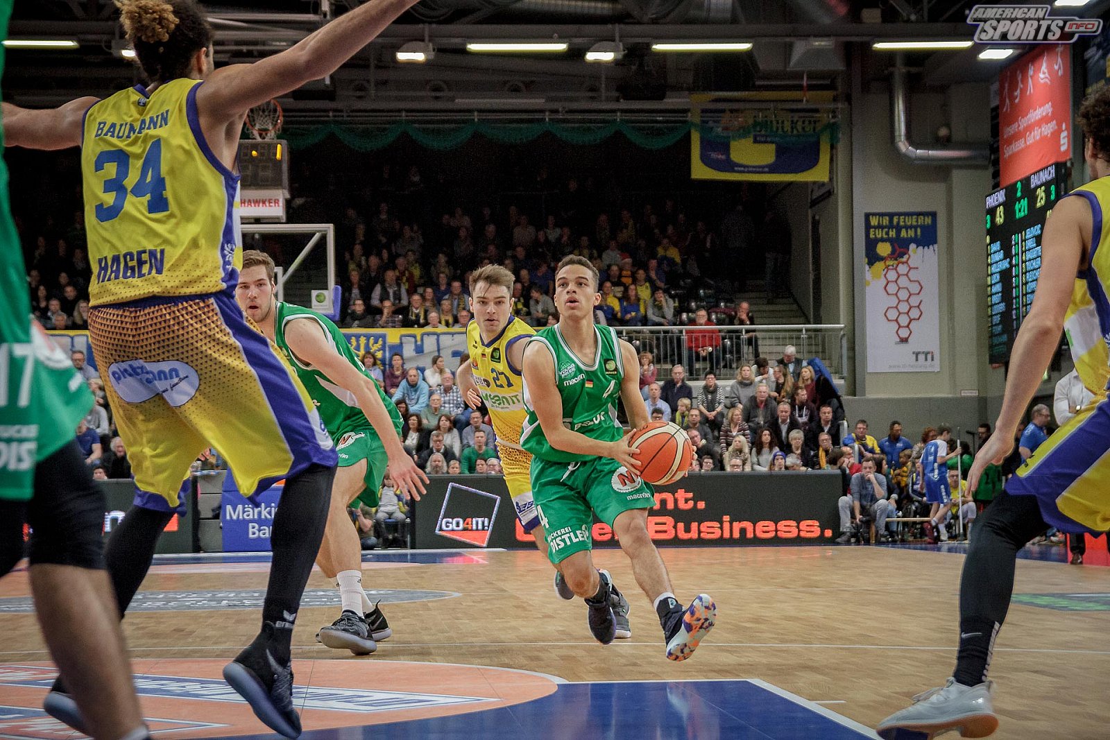 ProA Basketball: Phoenix Hagen vs Baunach Young Pikes 85:63 16.12.2018