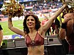 Die Pyromaniacs und die Flight Crew beim Heimspiel von Rhein Fire gegen Berlin Thunder am 27.07.2025