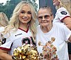 ELF: Die Pyromaniacs Cheerleader beim Spiel Rhein Fire vs Hamburg SeaDevils am 15.06.2025