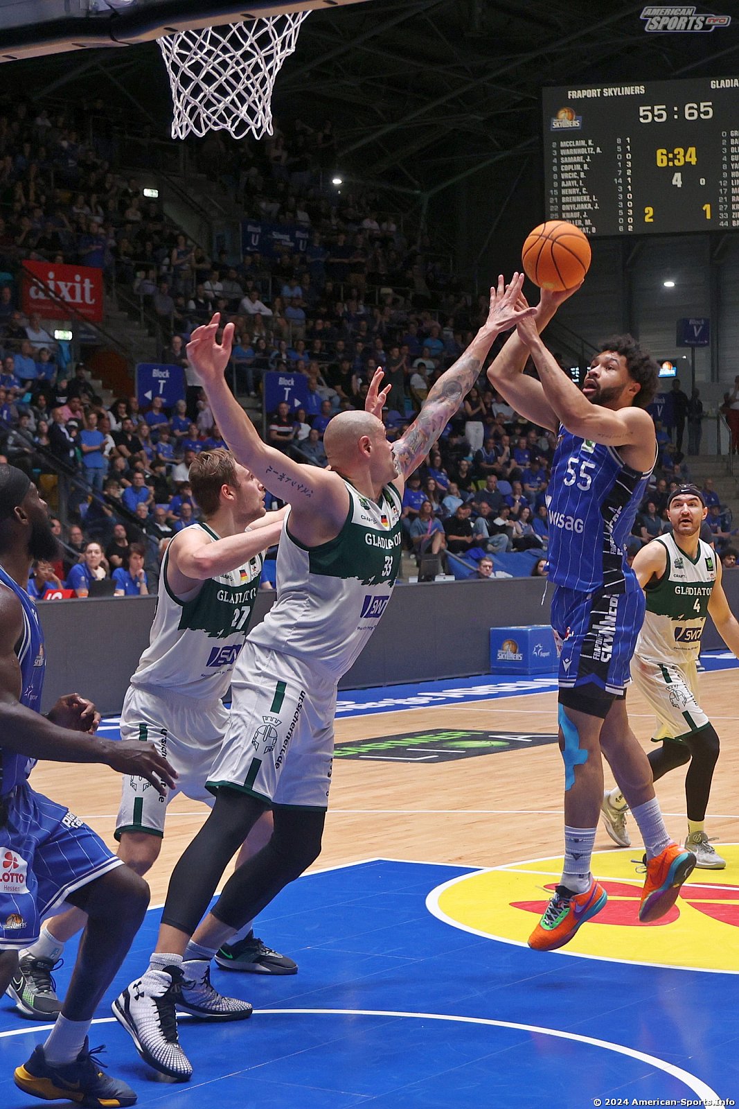 Pro A Playoffs Halbfinale Spiel 4: Fraport Skyliners vs Gladiators Trier 74:73 24.05.2024