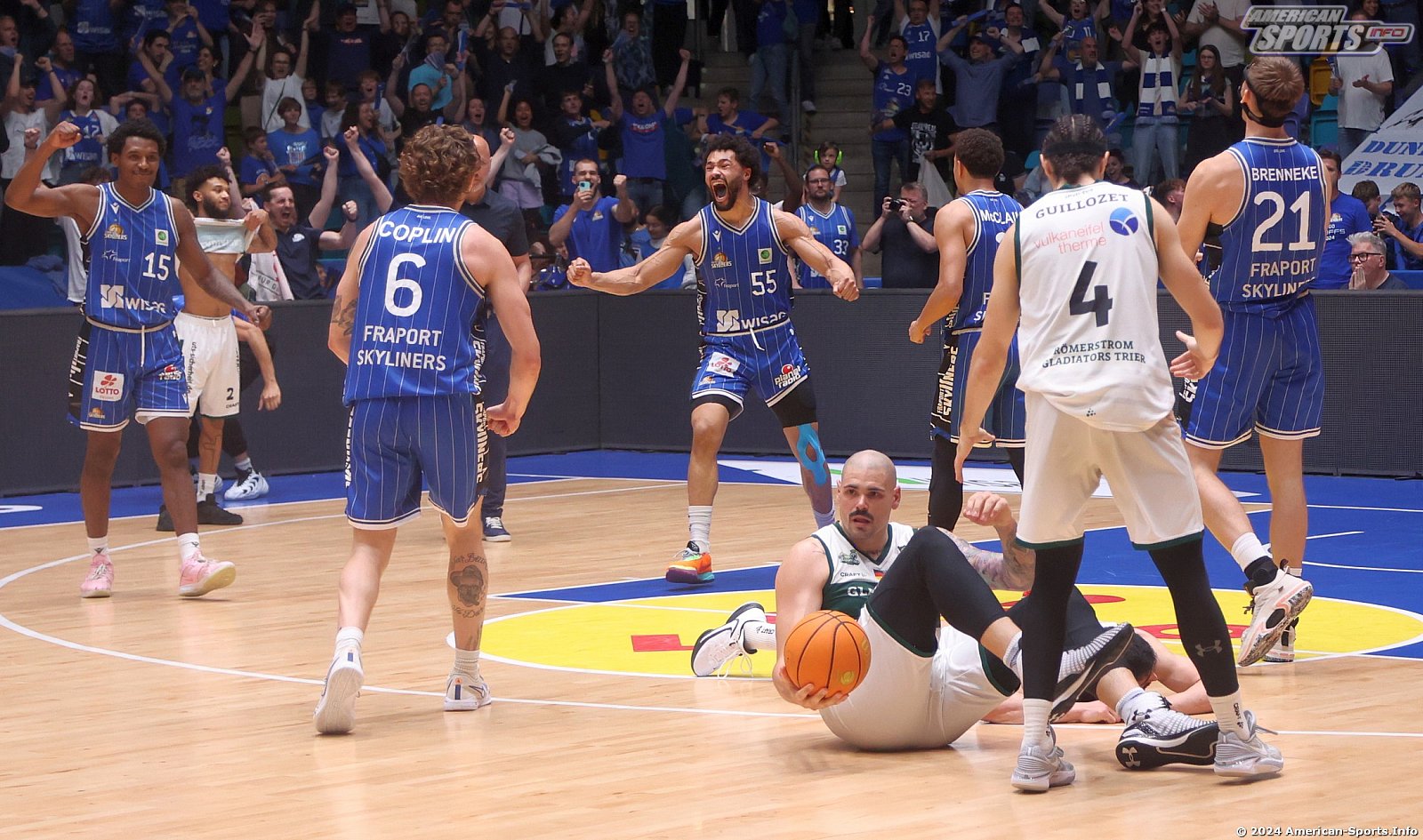 Pro A Playoffs Halbfinale Spiel 4: Fraport Skyliners vs Gladiators Trier 74:73 24.05.2024