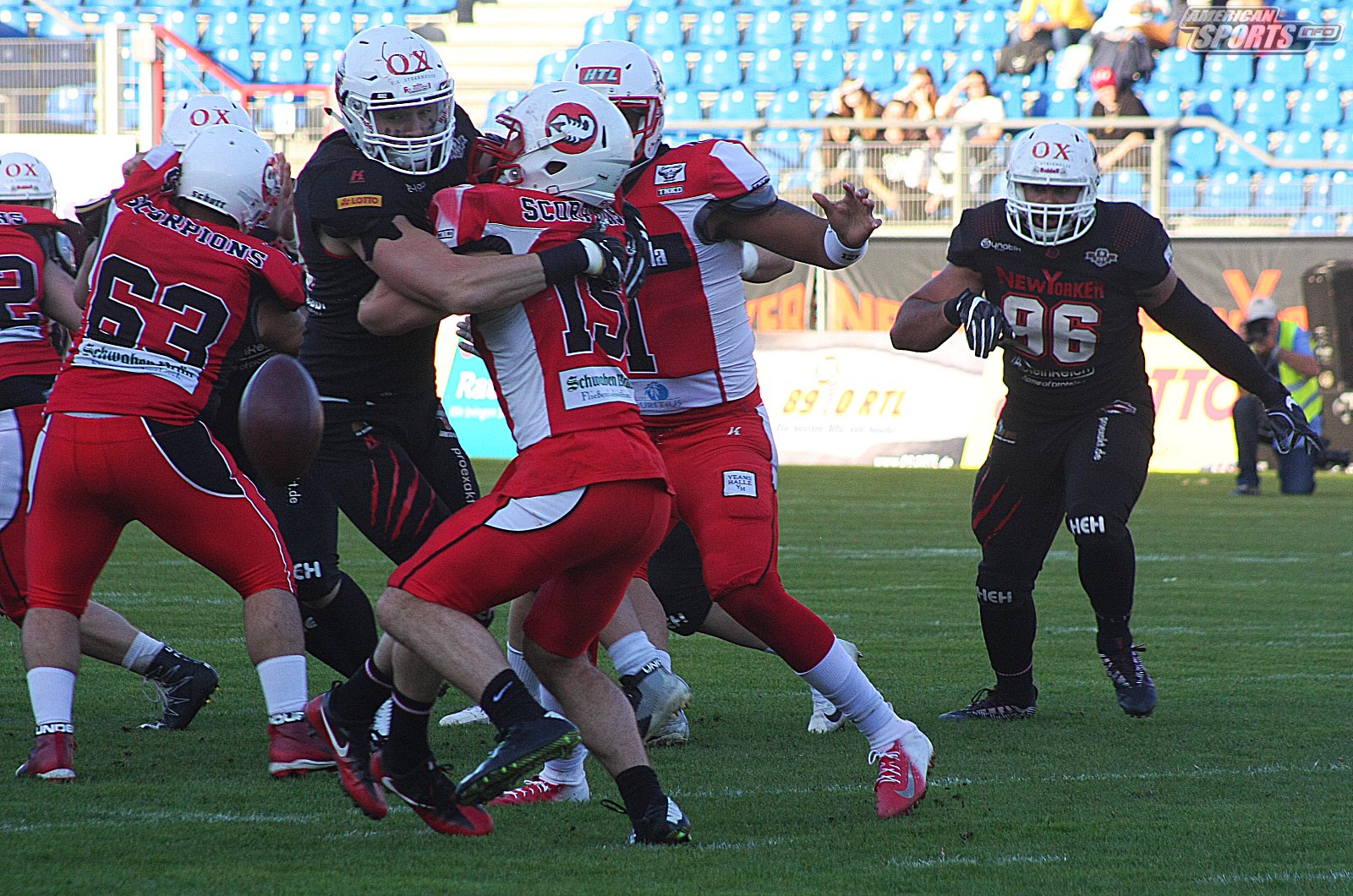 GFL Playoff Viertelfinale NewYorker Lions Braunschweig vs. Stuttgart Scorpions 70:3 21.09.19
