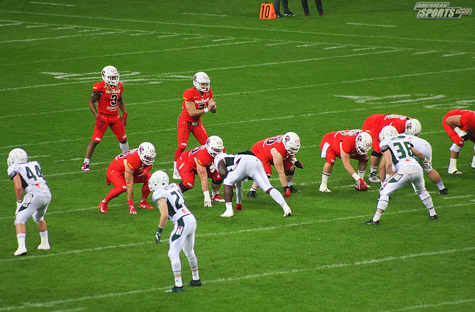 German Bowl XLI New Yorker Lions Braunschweig vs. Schwäbisch Hall Unicorns 10:07  12.10.19 Tribünensicht