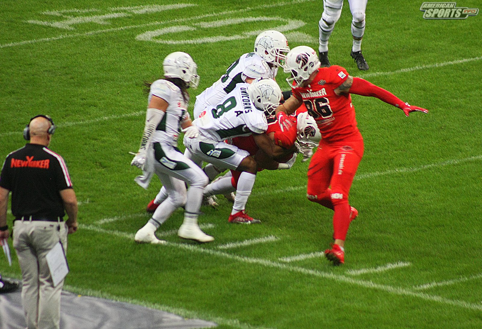 German Bowl XLI New Yorker Lions Braunschweig vs. Schwäbisch Hall Unicorns 10:07  12.10.19 Tribünensicht
